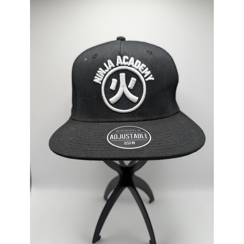 Naruto Shippuden Ninja Academy Snapback Hat Black Viz Media Shinobi Cap OSFM